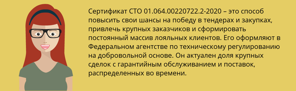 Получить сертификат СТО 01.064.00220722.2-2020 в Лучегорск